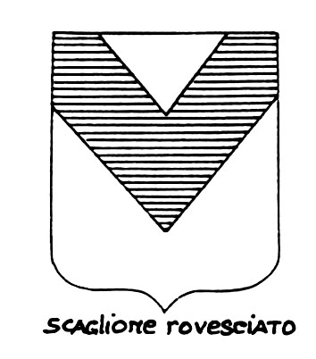 Image of the heraldic term: Scaglione rovesciato